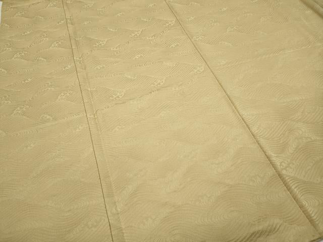 平和屋着物●上質な色無地 立波地紋 砥粉色 正絹 逸品 CABC2260ut