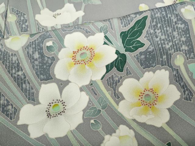 平和屋着物●訪問着 友禅 作家物 草花文 正絹 逸品 CABC2264ut