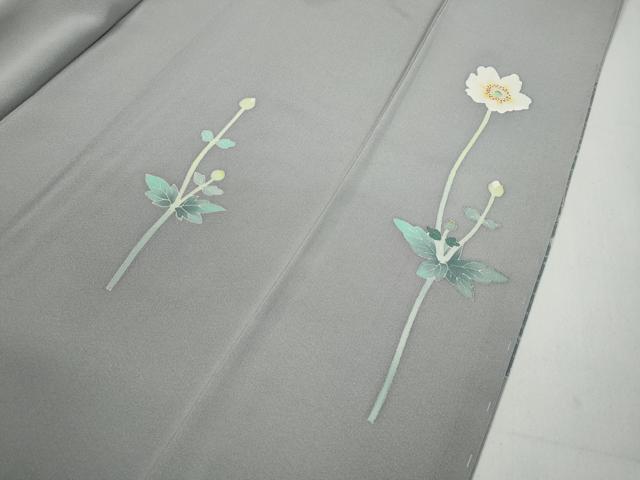 平和屋着物●訪問着 友禅 作家物 草花文 正絹 逸品 CABC2264ut