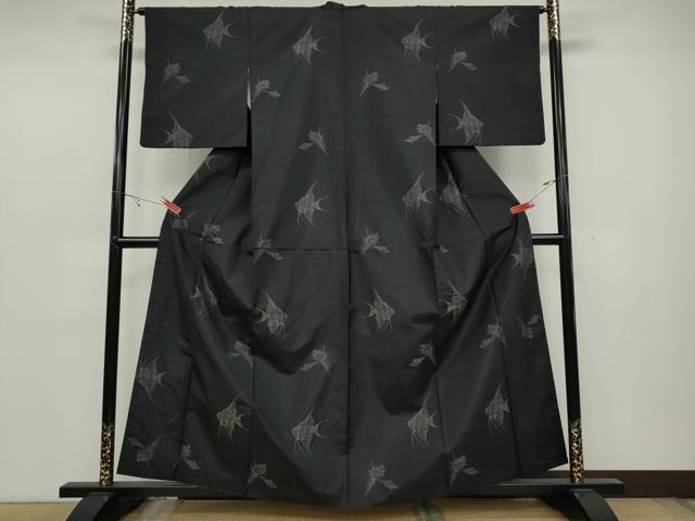 平和屋着物●本場大島紬 地空き エンゼルフィッシュ 貝 さが美扱い 正絹 逸品 CABC2265ut
