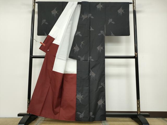 平和屋着物●本場大島紬 地空き エンゼルフィッシュ 貝 さが美扱い 正絹 逸品 CABC2265ut