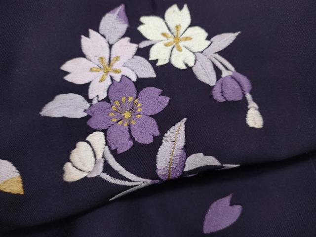 平和屋着物●女性 行灯袴 総刺繍 舞桜 暈し染め 金糸 洗える着物 CABC2266ut