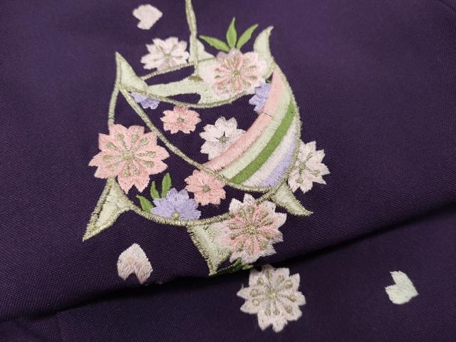 平和屋着物●女性 行灯袴 総刺繍 糸巻き花文 金糸 洗える着物 CABC2269ut