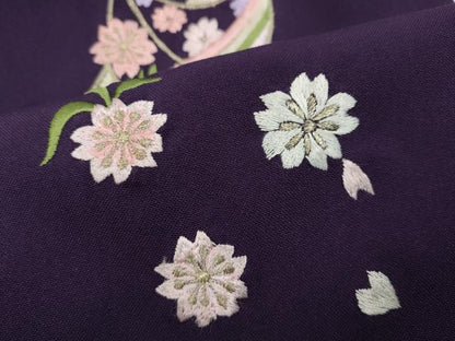 平和屋着物●女性 行灯袴 総刺繍 糸巻き花文 金糸 洗える着物 CABC2269ut