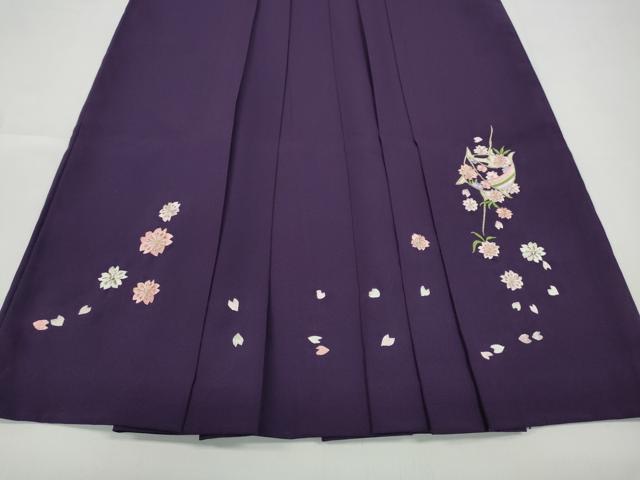 平和屋着物●女性 行灯袴 総刺繍 糸巻き花文 金糸 洗える着物 CABC2269ut