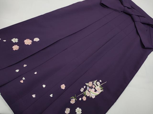 平和屋着物●女性 行灯袴 総刺繍 糸巻き花文 金糸 洗える着物 CABC2269ut