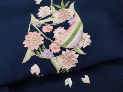 平和屋着物●女性 行灯袴 総刺繍 糸巻き花文 金糸 洗える着物 CABC2277ut