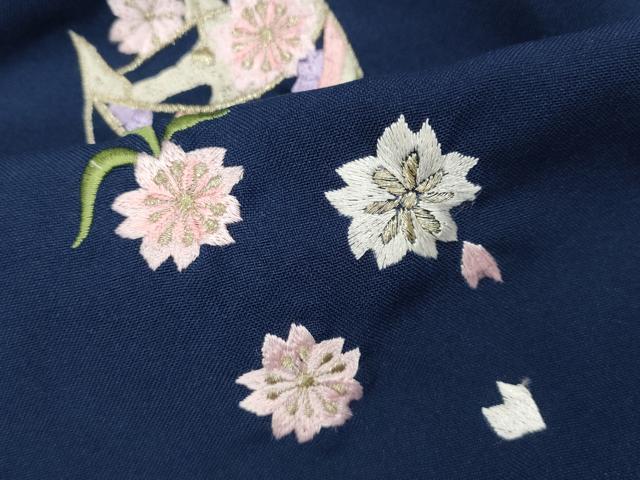 平和屋着物●女性 行灯袴 総刺繍 糸巻き花文 金糸 洗える着物 CABC2277ut