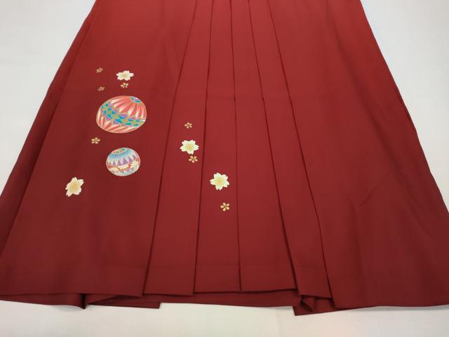 平和屋着物●女性 行灯袴 花鞠文 暈し染め 金彩 洗える着物 CABC2278ut