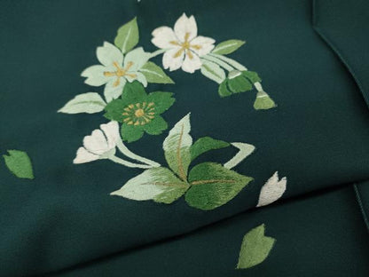 平和屋着物●女性 行灯袴 総刺繍 桜丸文 暈し染め 金糸 洗える着物 CABC2279ut