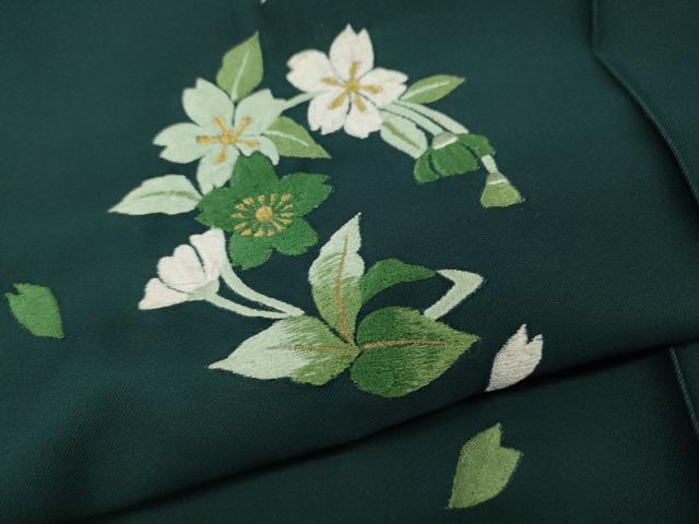 平和屋着物●女性 行灯袴 総刺繍 桜丸文 暈し染め 金糸 洗える着物 CABC2279ut