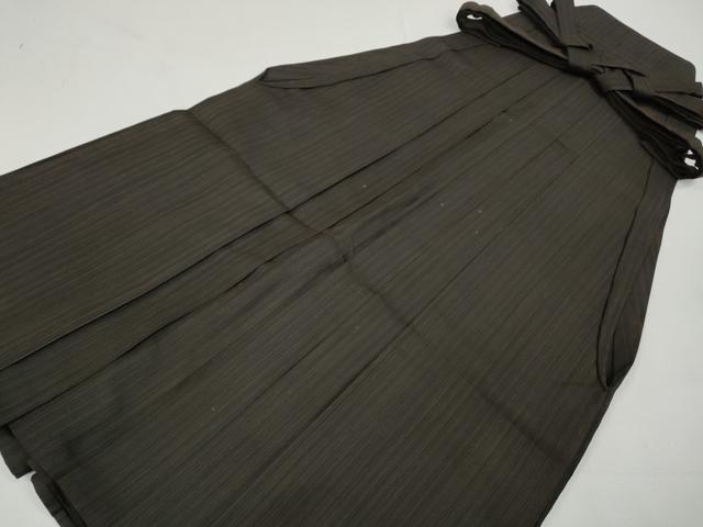 平和屋着物●男性 馬乗り袴 縞 正絹 逸品 CABC2281ut