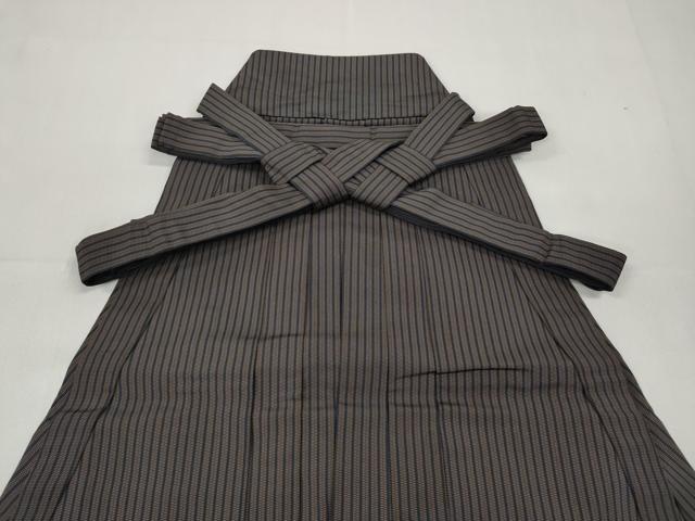 平和屋着物●男性 馬乗り袴 縞 正絹 逸品 CABC2282ut