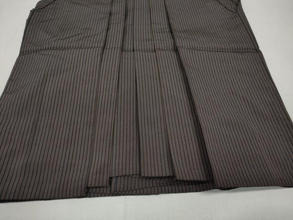 平和屋着物●男性 馬乗り袴 縞 正絹 逸品 CABC2282ut