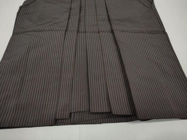 平和屋着物●男性 馬乗り袴 縞 正絹 逸品 CABC2282ut