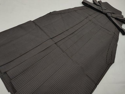 平和屋着物●男性 馬乗り袴 縞 正絹 逸品 CABC2282ut
