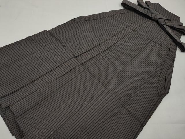 平和屋着物●男性 馬乗り袴 縞 正絹 逸品 CABC2282ut