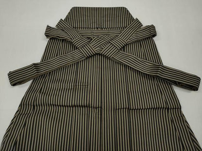 平和屋着物●男性 馬乗り袴 縞 正絹 逸品 CABC2283ut