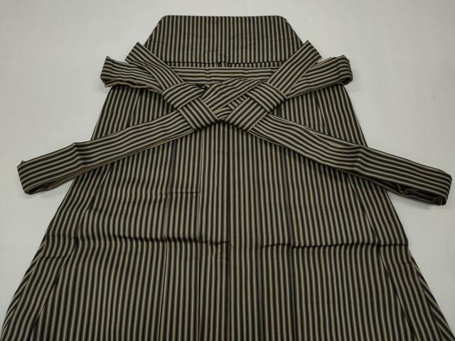 平和屋着物●男性 馬乗り袴 縞 正絹 逸品 CABC2283ut