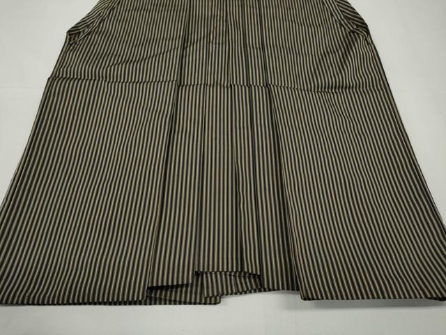 平和屋着物●男性 馬乗り袴 縞 正絹 逸品 CABC2283ut