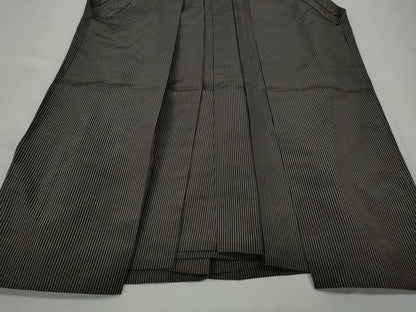 平和屋着物●男性 馬乗り袴 縞 正絹 逸品 CABC2284ut
