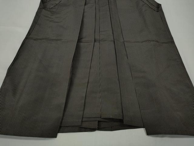 平和屋着物●男性 馬乗り袴 縞 正絹 逸品 CABC2284ut
