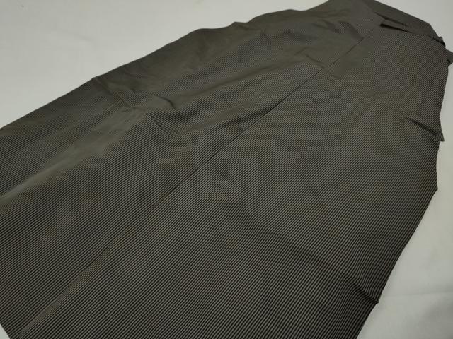 平和屋着物●男性 馬乗り袴 縞 正絹 逸品 CABC2284ut