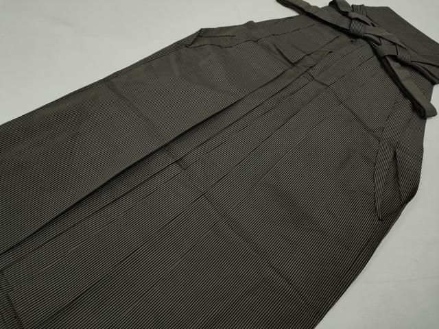 平和屋着物●男性 馬乗り袴 縞 正絹 逸品 CABC2284ut