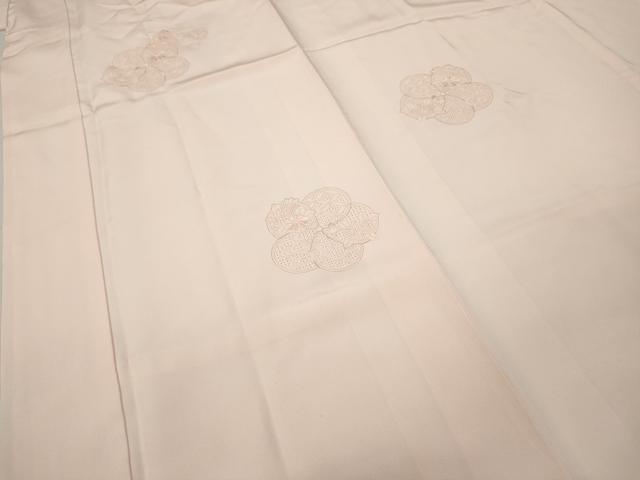 平和屋着物●中国三大刺繍 スワトウ刺繍 長襦袢 袷 捻梅吉祥花文 虹色 金糸 半衿刺繍 正絹 逸品 CABC2287ut