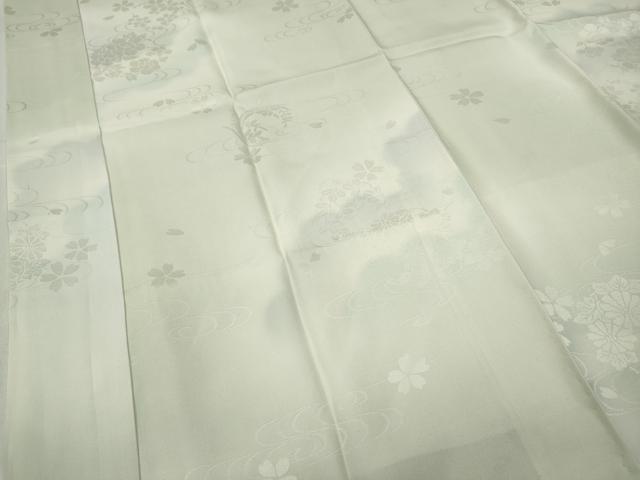 平和屋着物●長襦袢 袷 流水草花地紋 暈し染め 正絹 逸品 CABC2288ut