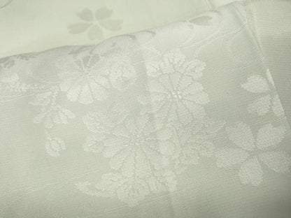 平和屋着物●長襦袢 袷 流水草花地紋 暈し染め 正絹 逸品 CABC2288ut
