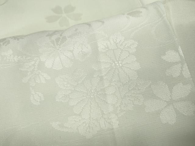 平和屋着物●長襦袢 袷 流水草花地紋 暈し染め 正絹 逸品 CABC2288ut