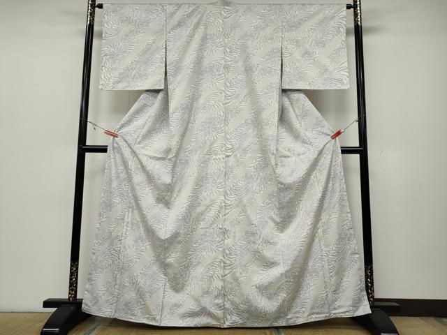 平和屋着物●本場大島紬 白大島 乱菊 正絹 逸品 CABC2291ut