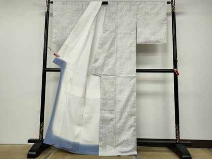 平和屋着物●本場大島紬 白大島 乱菊 正絹 逸品 CABC2291ut