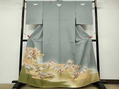 平和屋着物●豪華色留袖 作家物 刺繍 松花文 暈し染め 金彩 正絹 逸品 CABC2295ut