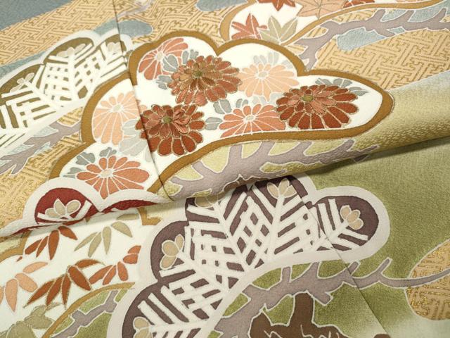 平和屋着物●豪華色留袖 作家物 刺繍 松花文 暈し染め 金彩 正絹 逸品 CABC2295ut
