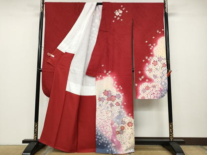 平和屋着物●豪華振袖 舞花尽くし 暈し染め 金彩 正絹 逸品 CABC2297ut