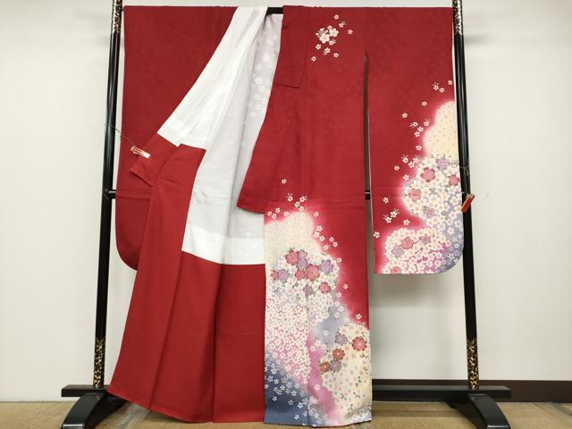 平和屋着物●豪華振袖 舞花尽くし 暈し染め 金彩 正絹 逸品 CABC2297ut