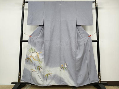平和屋着物●京友禅の第一人者 松井青々 色留袖 鶴松梅文 暈し染め 金彩 正絹 逸品 CABC2305ut