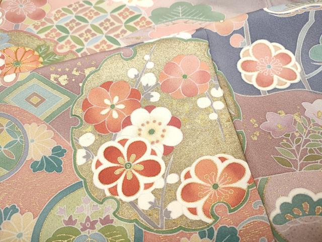 平和屋着物●訪問着 作家物 駒刺繍 道長雪輪草花文 暈し染め 金彩 正絹 逸品 CABC2307ut
