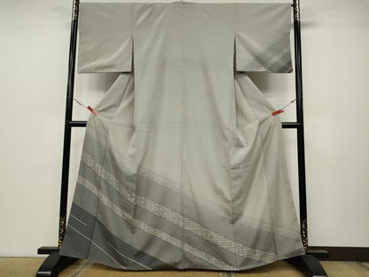 平和屋着物●本塩沢 訪問着 吉祥文 京都きもの友禅扱い 正絹 逸品 CABC2309ut