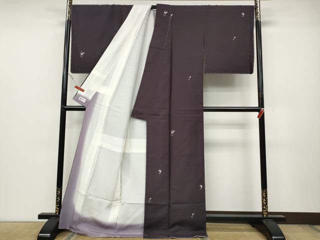 平和屋着物●上質な小紋 総刺繍 うさぎ 兎 やまと誂製 正絹 逸品 未使用 CABC2313ut