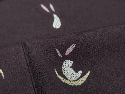 平和屋着物●上質な小紋 総刺繍 うさぎ 兎 やまと誂製 正絹 逸品 未使用 CABC2313ut