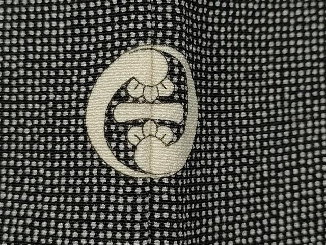 平和屋着物●伝統工芸士 砂川健一 江戸小紋 角通し 黒地 正絹 逸品 CABC2315ut