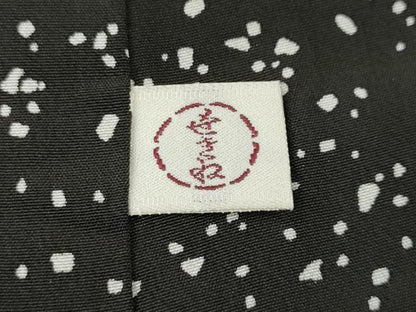 平和屋着物●訪問着 舞花文 黒地 銀座せきね 正絹 逸品 CABC2317ut
