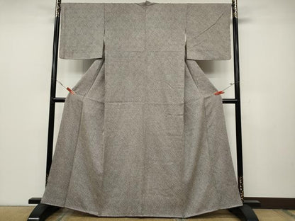 平和屋着物●大変加工の良い総絞り小紋 正絹 逸品 CABC2319ut