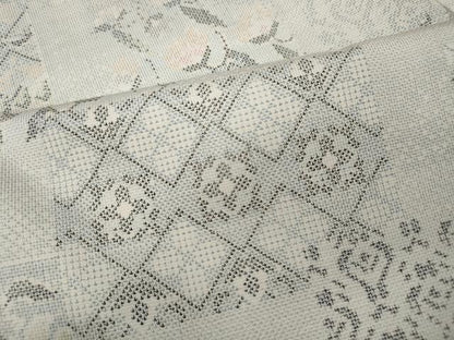 平和屋着物●本場大島紬 白大島 9マルキ 色紙重ね吉祥花文 正絹 逸品 CABC2320ut
