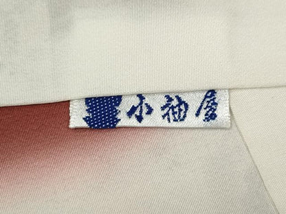 平和屋着物●本場大島紬 白大島 9マルキ 色紙重ね吉祥花文 正絹 逸品 CABC2320ut