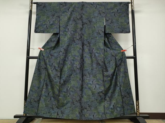 平和屋着物●本場大島紬 蔦の葉文 正絹 逸品 CABC2321ut