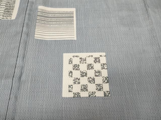 平和屋着物●訪問着 本場染大島紬 色紙吉祥文 正絹 逸品 CABC2325ut